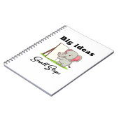 "Big Ideas, Small Steps" elephant animal dreams  ノートブック (左側)