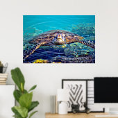 Big Island Sea Turtle Poster ポスター (ホームオフィス)