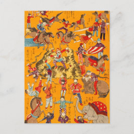 Big Japanese Circus woodblock print ポストカード