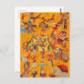 Big Japanese Circus woodblock print ポストカード (正面/裏面)