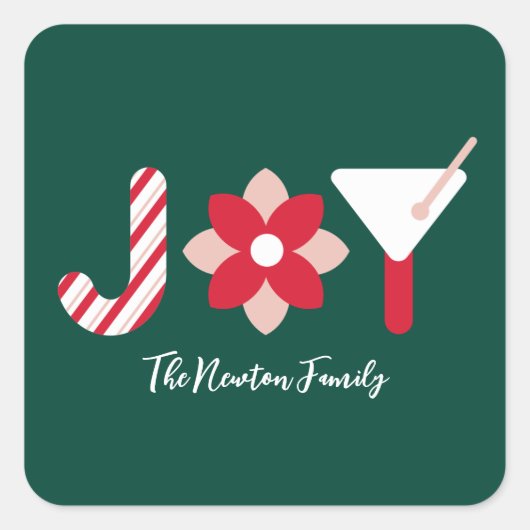 Big Joy Green Sticker スクエアシール (正面)