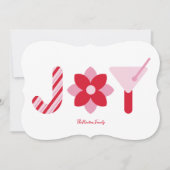 Big Joy Red and Pink Holiday Card 招待状 (正面)