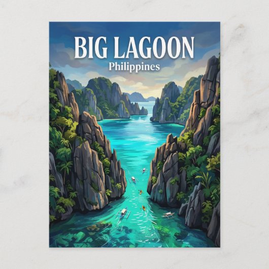 Big Lagoon Philippines ポストカード (正面)
