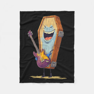 Big Laughing Coffin with Guitar for Adults and フリースブランケット
