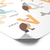 Big letters animal alphabet kids ポスター (角)