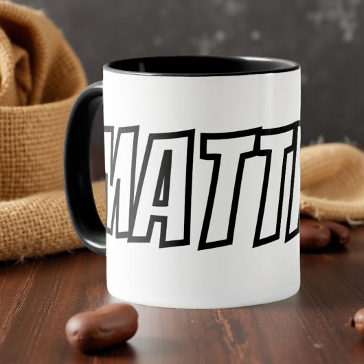 Big Letters Modern Cool Simple Name マグカップ