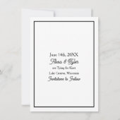 Big love. Big day. Save the date. Black Border 招待状 (裏面)