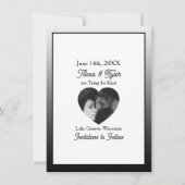 Big love. Big day. Save the date. Black Border 招待状 (裏面)