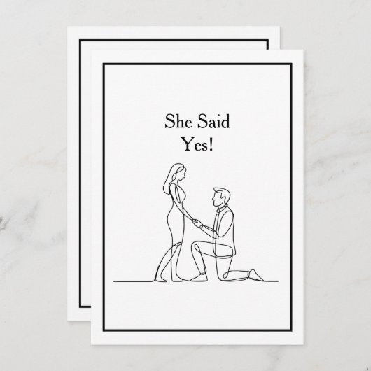 Big love. Big day. Save the date. Black Border 招待状 (正面/裏面)