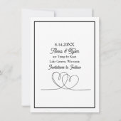 Big love. Big day. Save the date. Black Border 招待状 (裏面)