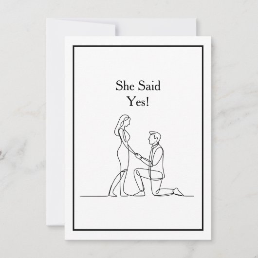 Big love. Big day. Save the date. Black Border 招待状 (正面)