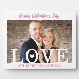 Big LOVE Letters |ピンクのスクリプトのモダン写真 フォトプラーク