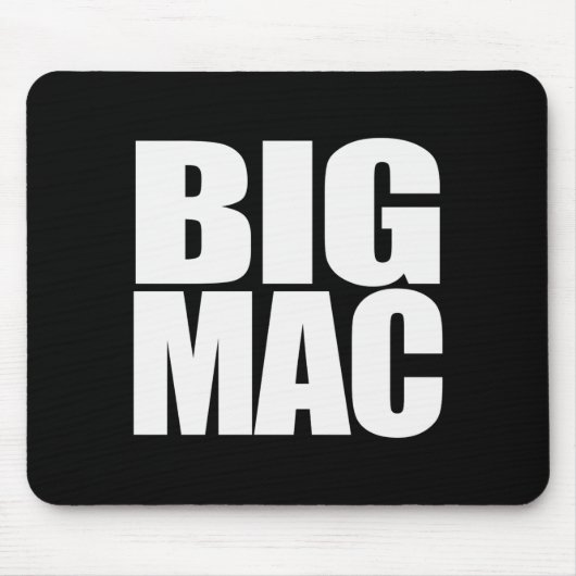 Big Mac Cool Unique And Funny Black White マウスパッド (正面)