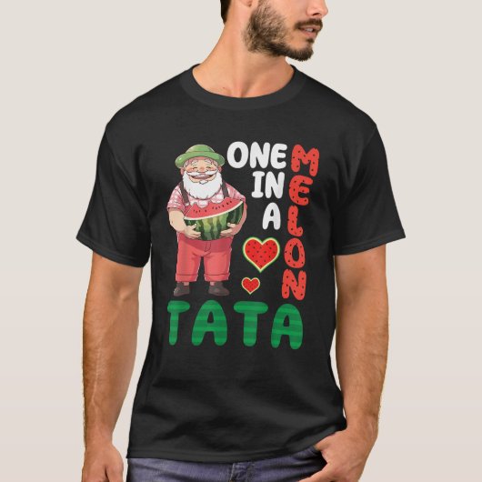 Big Man Eating Watermelon One In A Melon Tata Gran Tシャツ (正面)