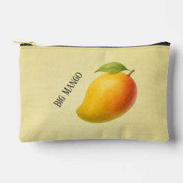 Big Mango, Sweet Fruit and Name on Yellow アクセサリーポーチ
