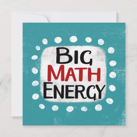 Big Math Energy Greeting Card カード (正面)