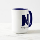 Big Mug | Huge Mug | Script Custom Name Monogram マグカップ (正面右)