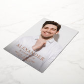 Big Name モダン Photo Ver写真大学院発表 箔招待状 (回転した状態)