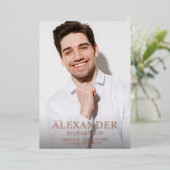 Big Name モダン Photo Ver写真大学院発表 箔招待状 (立ち正面)