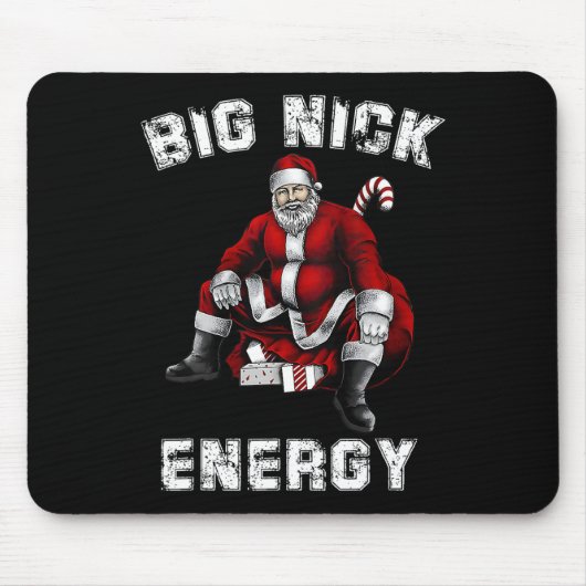 Big Nick Energy Fun Santa Christmas  マウスパッド (正面)
