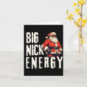 Big Nick Energy Funny Santa Christmas  カード (黄色い花)