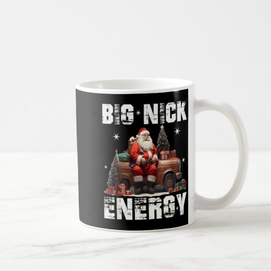Big Nick Energy Funny Santa Christmas Shirts And  コーヒーマグカップ (右)