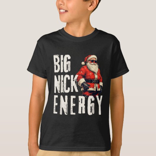 Big Nick Energy Funny Santa Christmas  Tシャツ (正面)