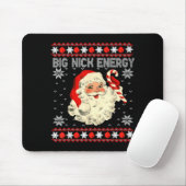 Big Nick Energy Funny Santa Ugly Christmas Sweater マウスパッド (マウス)