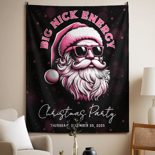 Big Nick Energy Santa Funny Christmas Xmas Holiday タペストリー