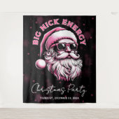 Big Nick Energy Santa Funny Christmas Xmas Holiday タペストリー (正面)