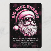 Big Nick Energy Santa Funny Christmas Xmas Holiday 招待状 (裏面)