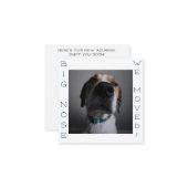 Big Nosed Dogの住所変更はがき ノートカード (正面/裏面インサイチュ)