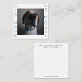 Big Nosed Dogの住所変更はがき ノートカード (正面/裏面)
