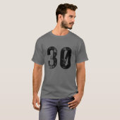 Big Number 30 For 30Th Birthday Thirty Years Old 1 Tシャツ (正面フル)
