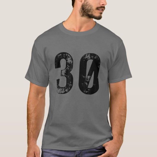 Big Number 30 For 30Th Birthday Thirty Years Old 1 Tシャツ (正面)