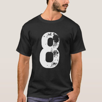 Big Number 8 For 8Th Birthday Eight Years Old Sinc Tシャツ