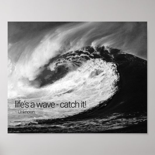 Big Ocean Wave Motivational ポスター (正面)