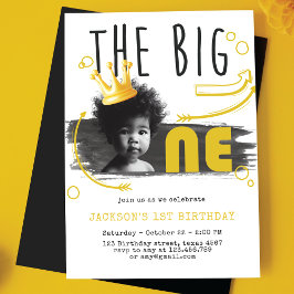 BIG ONE First誕生日写真 招待状