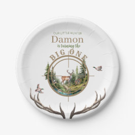 Big One Hunting First Birthday ペーパープレート