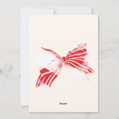 Big One Photo White & Red Plaid Tied With Bow シーズンカード (裏面)