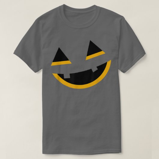 Big Orange Smiling Jack O Lantern Funny Halloween Tシャツ (デザイン正面)