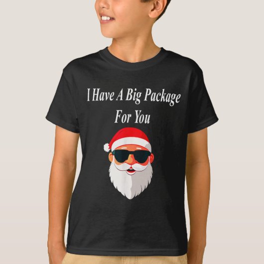 Big Package Christmas Funny Naughty Dirty Raunchy  Tシャツ (正面)