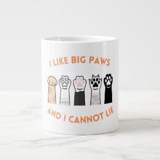 Big Paws Funny Pet Shirt ジャンボコーヒーマグカップ