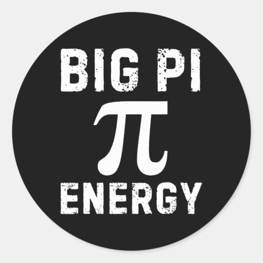 Big Pi Energy おもしろい Pi Day Math 3.14 Spiral Pi Sym ラウンドシール (正面)