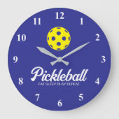 Big pickleball sports wall clock with custom text ラージ壁時計 (正面)