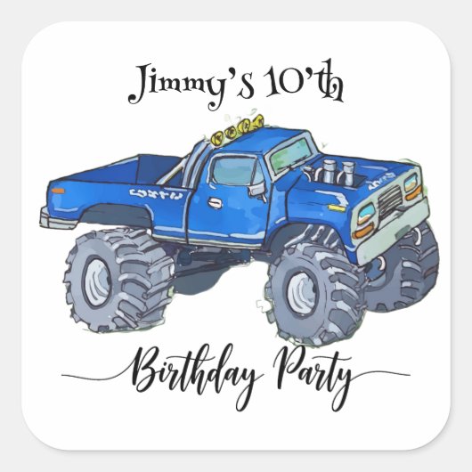 Big pickup truck スクエアシール (正面)