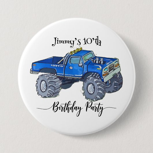 Big pickup truck 缶バッジ (正面)