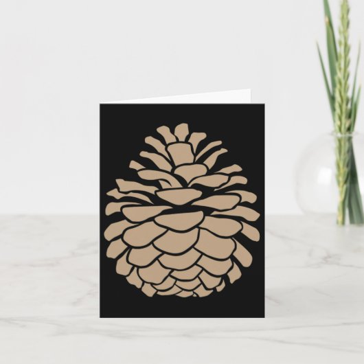 Big Pine Cone Tree Pinecone Forest Camping Nature  カード (正面)