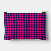 Big Pixel Check Plaid in Pink Navy アクセサリーポーチ (裏面)