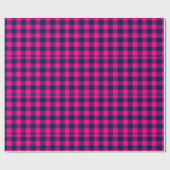 Big Pixel Check Plaid in Pink Navy ラッピングペーパー (フラット)